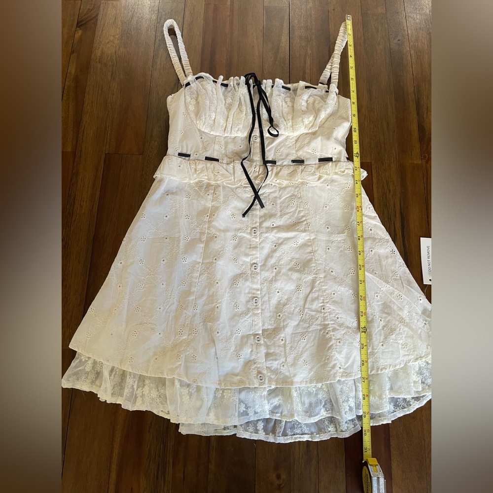 For Love And Lemons Sora eyelet mini dress medium - Picture 7 of 8